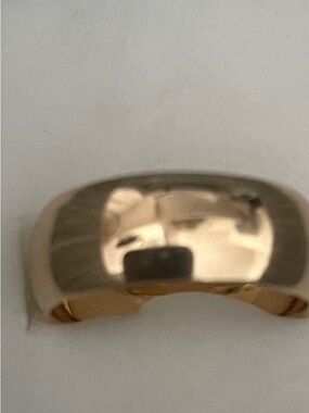 Polished Wide Dome Gold Tone Women's Ring